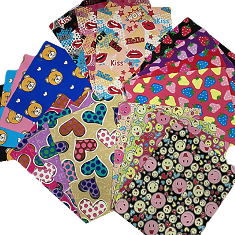 Красочная отпечатанная искусственная кожа для сумки